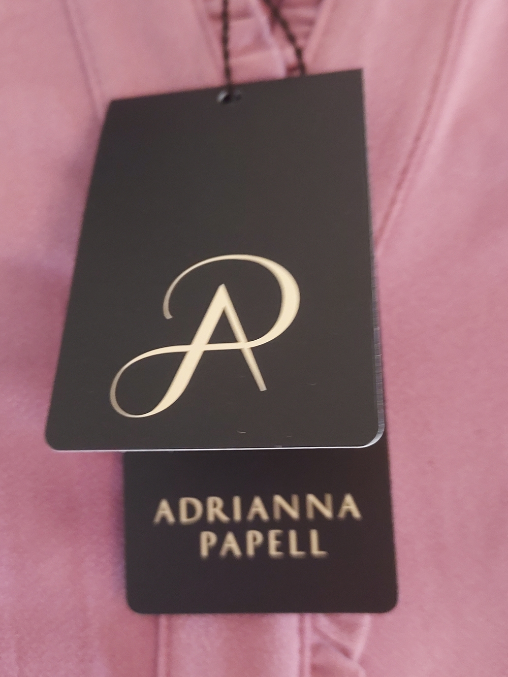 Adrianna Papell Mauve Ruffle-Trim Button Down Blouse: NWT - Picture 8 of 13